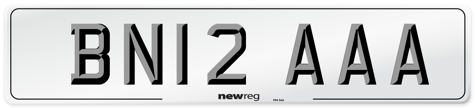 BN12 AAA Number Plate from New Reg